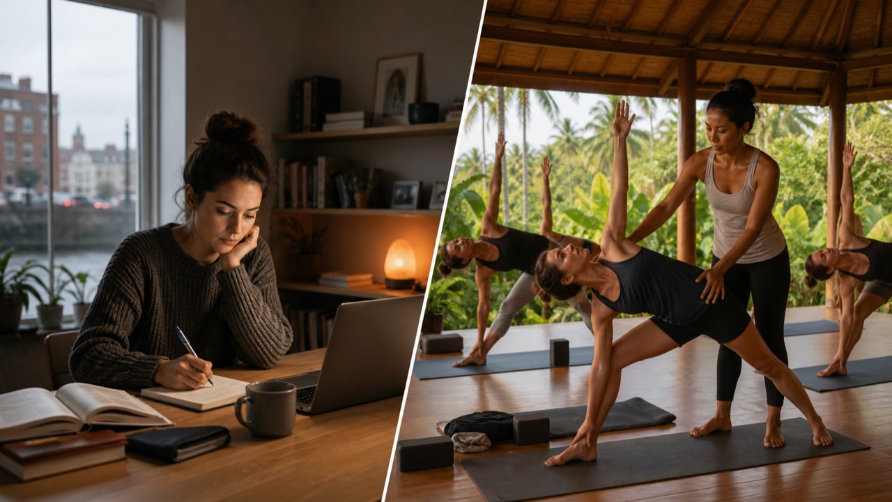 Irish student comparing local yoga teacher training with YogaFX Bali