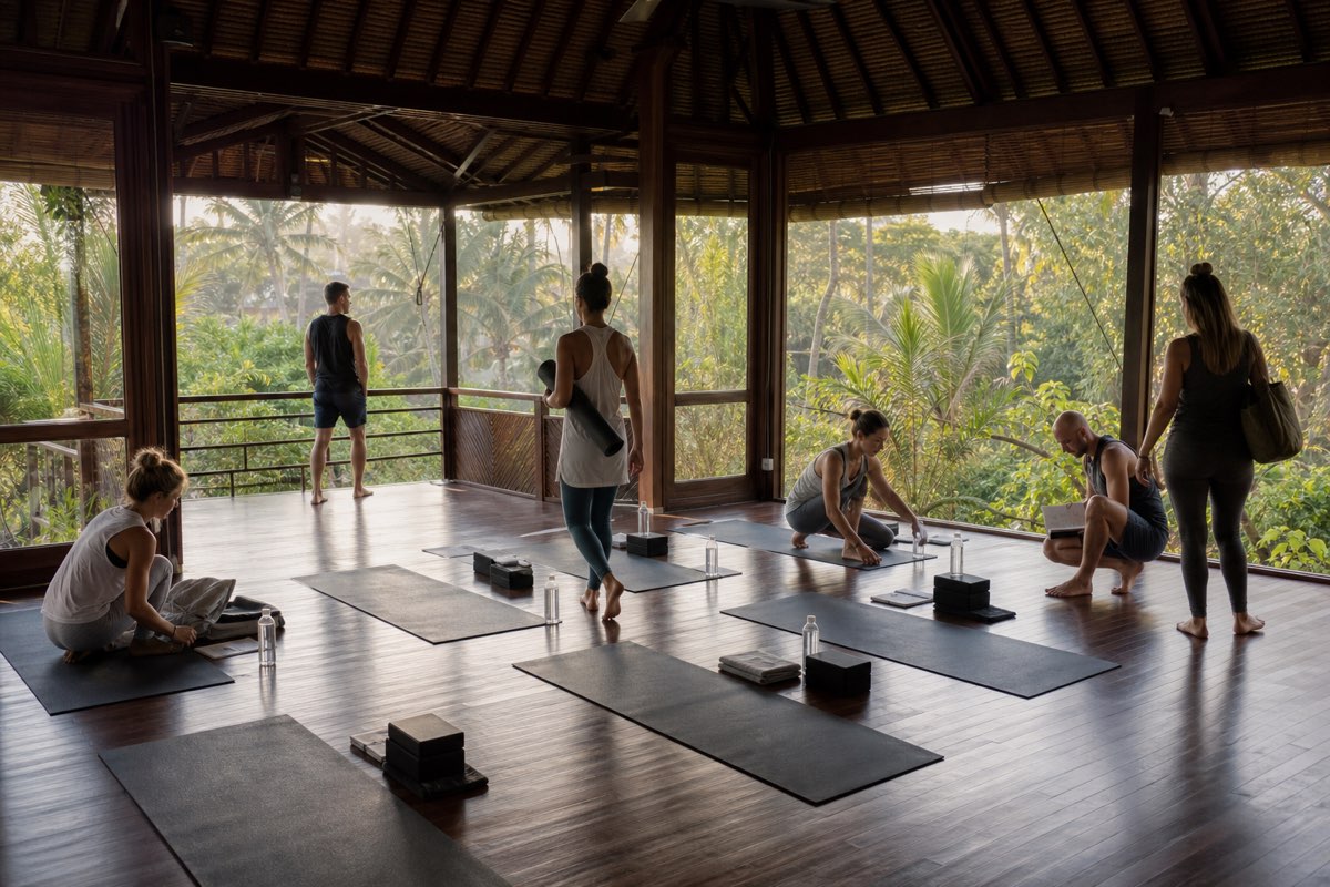 Natural heat studio in Bali prepared for Bikram yoga teacher training