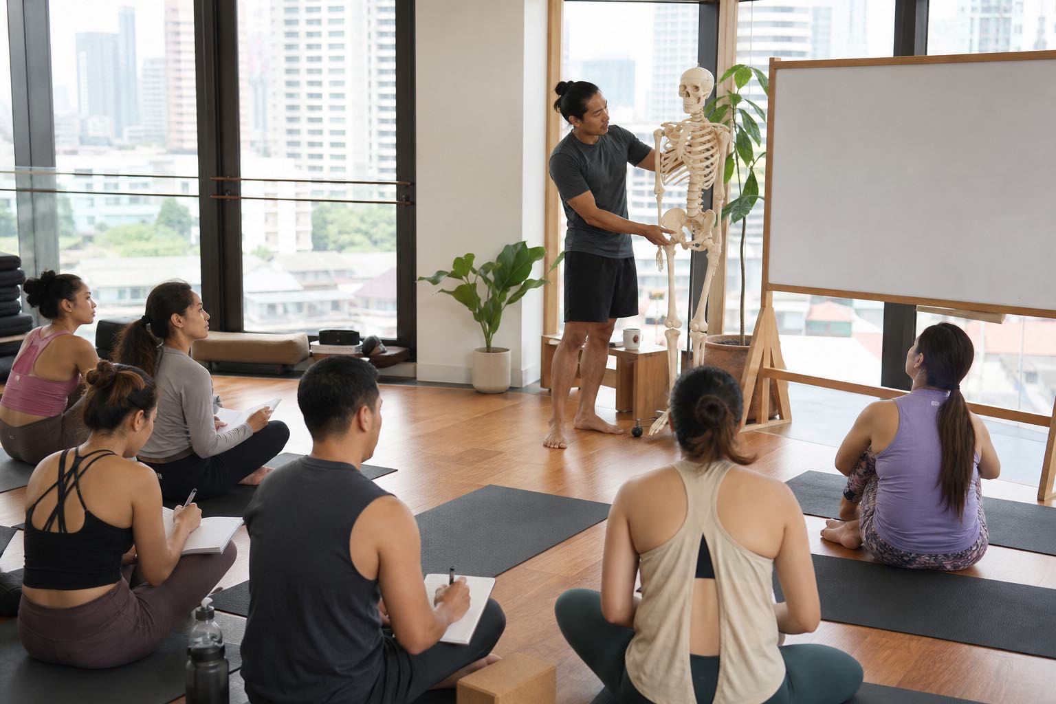 200 Hour Yoga Teacher Training Philippines Students attending a 200 hour yoga teacher training Philippines anatomy seminar
