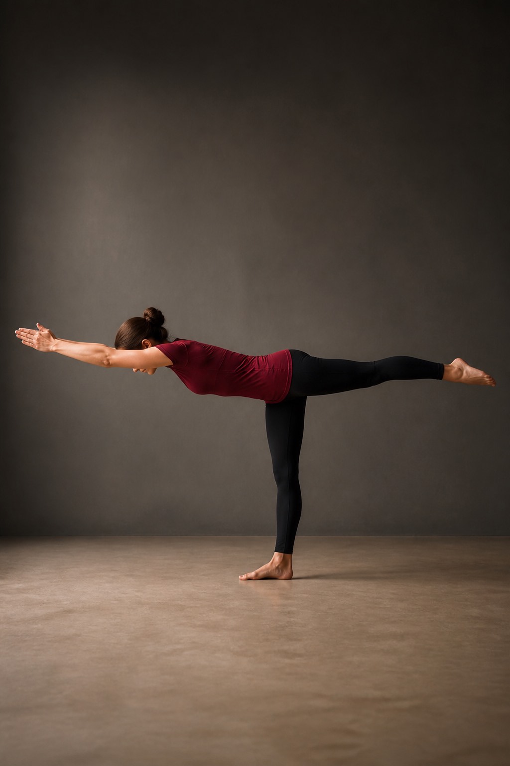Tuladandasana, Balancing Stick, Bikram yoga posture 7 of 26