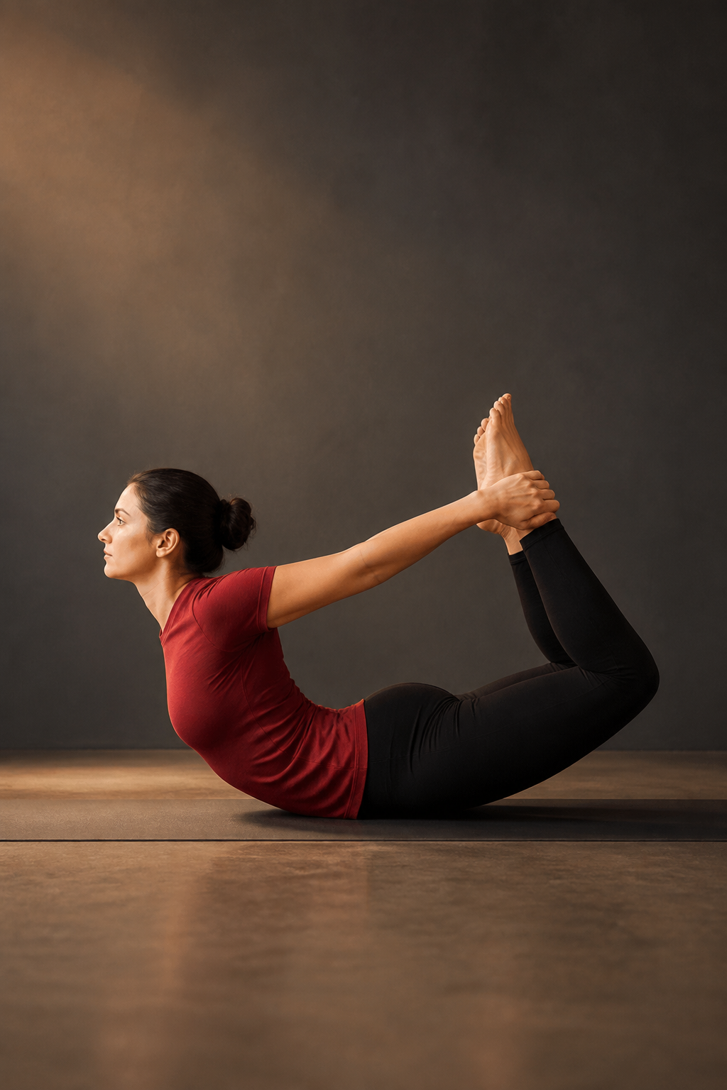Dhanurasana, Bow Pose, Bikram yoga posture 19 of 26