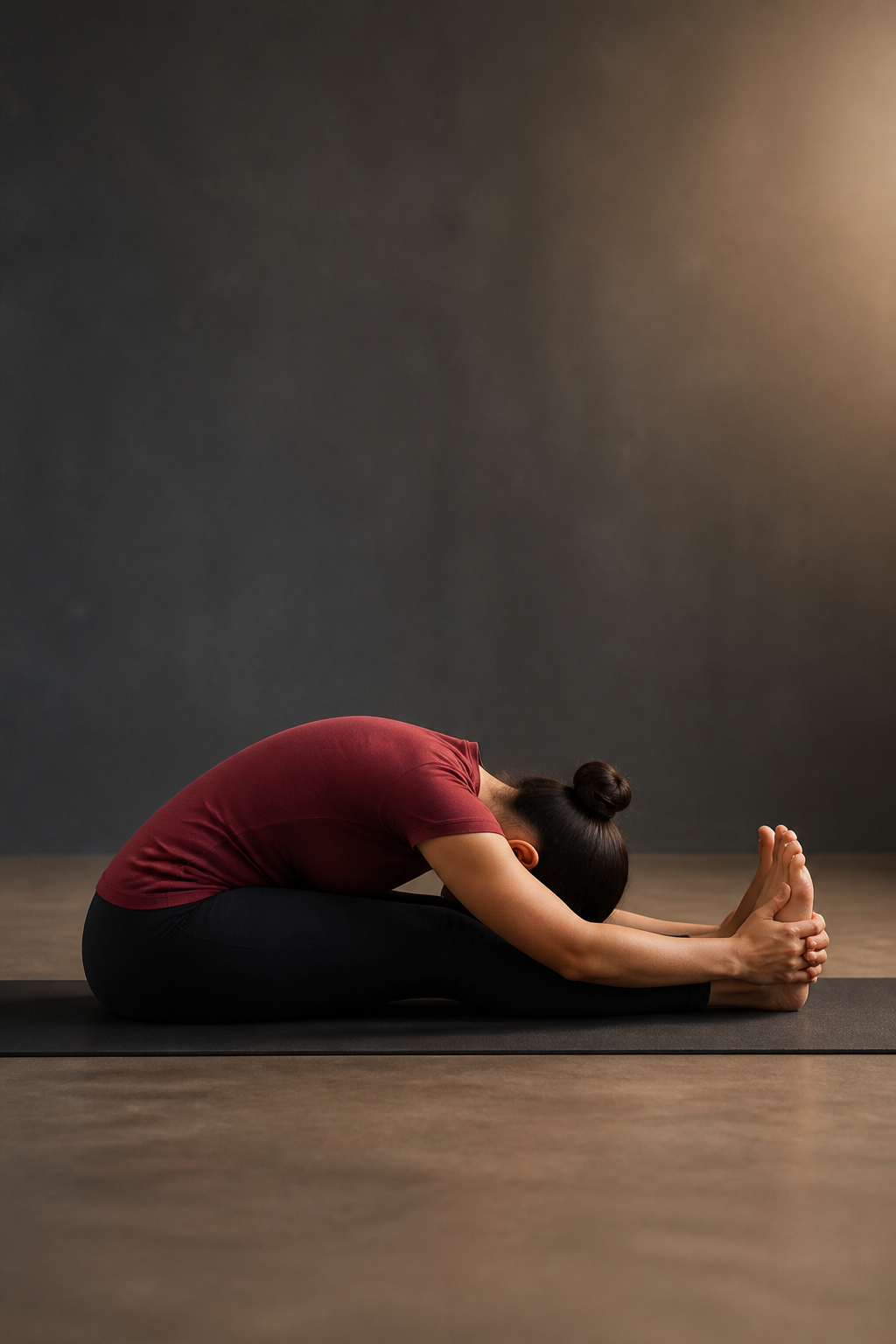 Janushirasana & Paschimottanasana, Head-to-Knee Pose and Stretching Pose, Bikram yoga posture 24 of 26